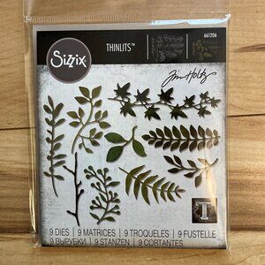Sizzix 661206 Thinlits Die Set, Garden Greens by Tim Holtz